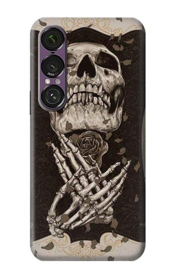 W1676 Skull Rose Case Cover Custodia e Flip Case per Sony Xperia 1 VII