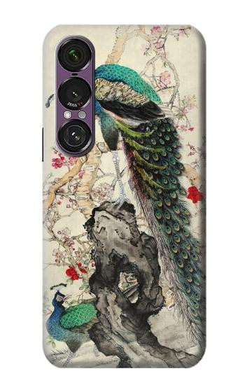 W2086 Peacock Painting Case Cover Custodia e Flip Case per Sony Xperia 1 VII