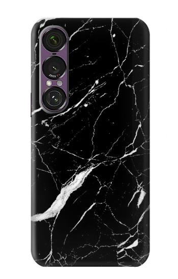 W2895 Black Marble Graphic Printed Case Cover Custodia e Flip Case per Sony Xperia 1 VII