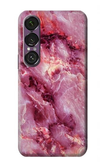 W3052 Pink Marble Graphic Printed Case Cover Custodia e Flip Case per Sony Xperia 1 VII