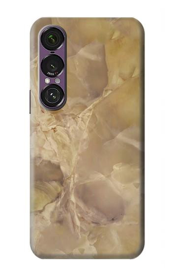 W3240 Yellow Marble Stone Case Cover Custodia e Flip Case per Sony Xperia 1 VII