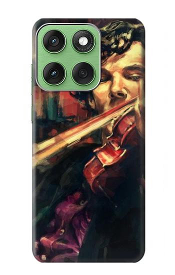 W0723 Violin Art Paint Case Cover Custodia e Flip Case per Motorola Edge 60