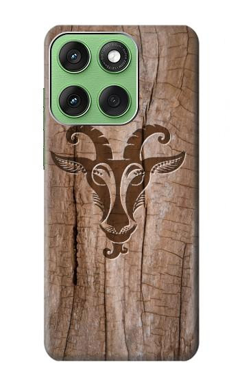 W2183 Goat Wood Graphic Printed Case Cover Custodia e Flip Case per Motorola Edge 60