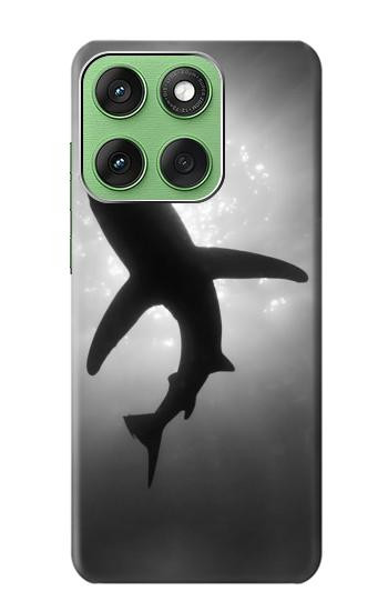 W2367 Shark Monochrome Case Cover Custodia e Flip Case per Motorola Edge 60