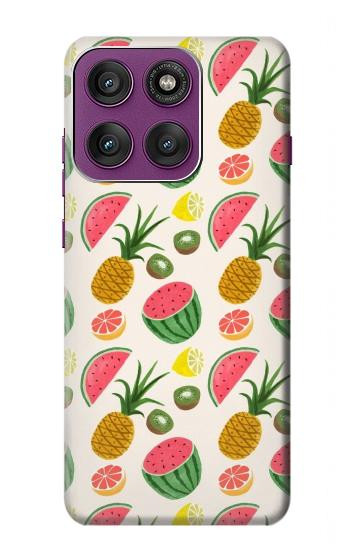 W3883 Fruit Pattern Case Cover Custodia e Flip Case per Motorola Edge 60 Pro
