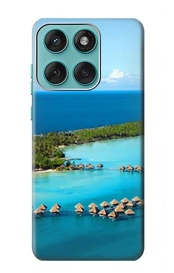 W0844 Bora Bora Island Case Cover Custodia e Flip Case per Motorola Edge 60 Fusion