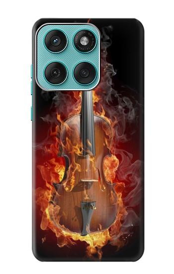 W0864 Fire Violin Case Cover Custodia e Flip Case per Motorola Edge 60 Fusion