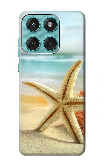 W1117 Starfish on the Beach Case Cover Custodia e Flip Case per Motorola Edge 60 Fusion