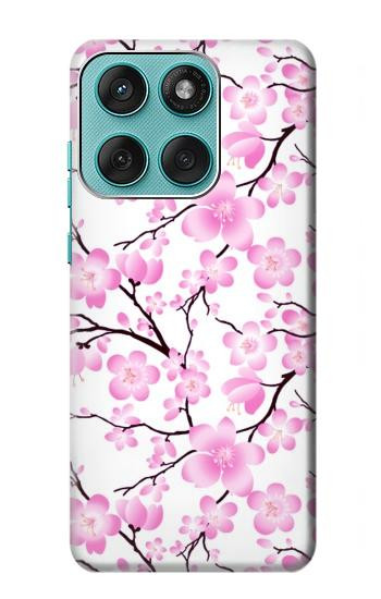 W1972 Sakura Cherry Blossoms Case Cover Custodia e Flip Case per Motorola Edge 60 Fusion