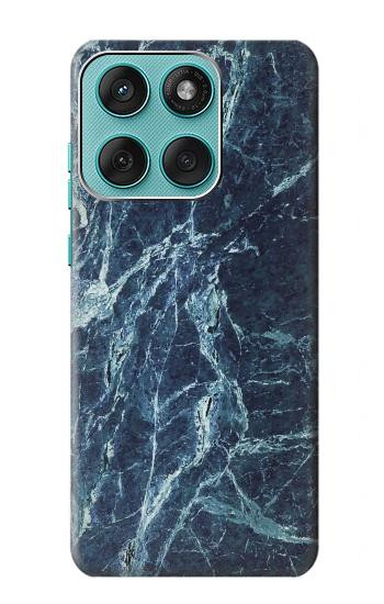 W2799 Light Blue Marble Stone Graphic Printed Case Cover Custodia e Flip Case per Motorola Edge 60 Fusion