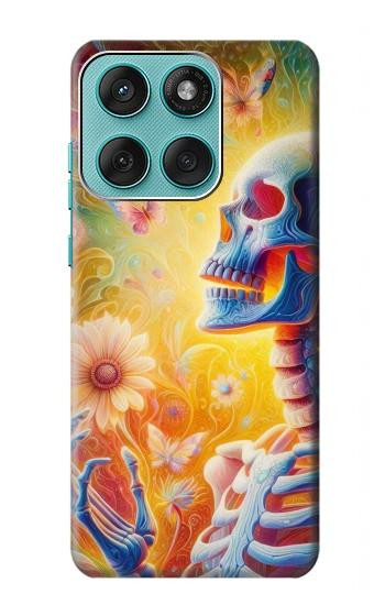 W3976 Colorful Skeleton Case Cover Custodia e Flip Case per Motorola Edge 60 Fusion