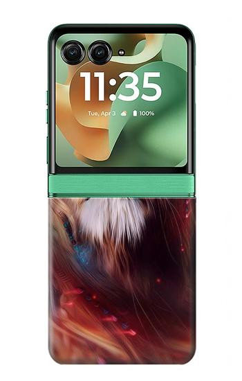 W0691 Leo Paint Case Cover Custodia e Flip Case per Motorola Razr 60, Razr 2025