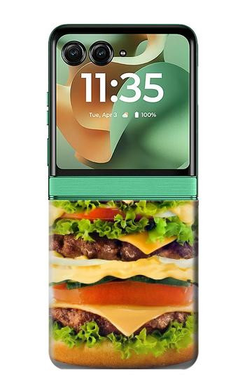 W0790 Hamburger Case Cover Custodia e Flip Case per Motorola Razr 60, Razr 2025