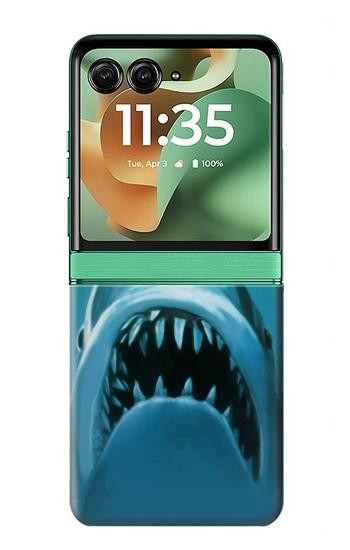 W0830 White Shark Case Cover Custodia e Flip Case per Motorola Razr 60, Razr 2025