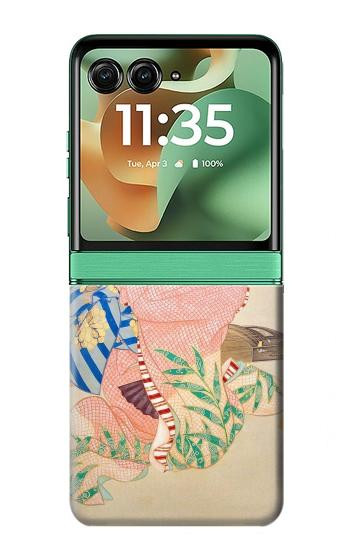 W0889 Japan Art Kimono Case Cover Custodia e Flip Case per Motorola Razr 60, Razr 2025