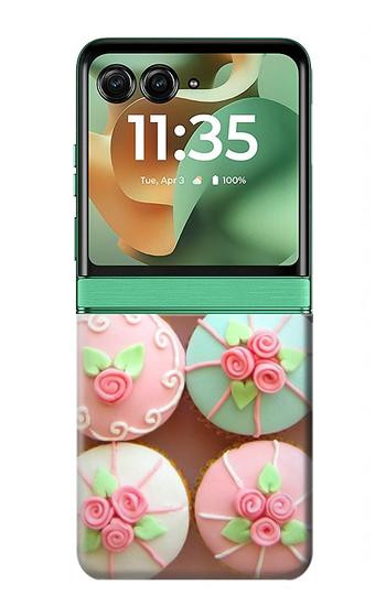 W1718 Yummy Cupcakes Case Cover Custodia e Flip Case per Motorola Razr 60, Razr 2025