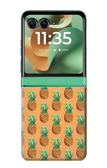 W3258 Pineapple Pattern Case Cover Custodia e Flip Case per Motorola Razr 60, Razr 2025
