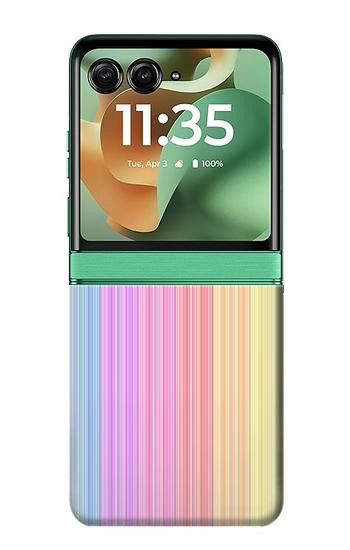 W3849 Colorful Vertical Colors Case Cover Custodia e Flip Case per Motorola Razr 60, Razr 2025