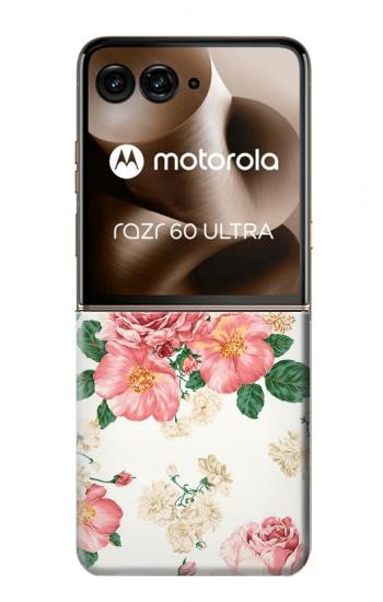 W1859 Rose Pattern Case Cover Custodia e Flip Case per Motorola Razr 60 Ultra, Razr Ultra 2025