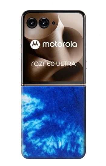 W1869 Tie Dye Blue Case Cover Custodia e Flip Case per Motorola Razr 60 Ultra, Razr Ultra 2025