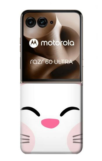 W3542 Cute Cat Cartoon Case Cover Custodia e Flip Case per Motorola Razr 60 Ultra, Razr Ultra 2025