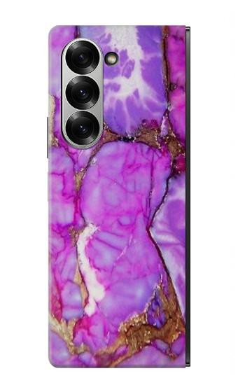 W2907 Purple Turquoise Stone Case Cover Custodia e Flip Case per Samsung Galaxy Z Fold 7