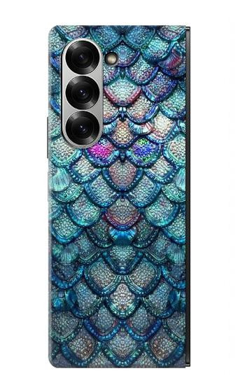 W3809 Mermaid Fish Scale Case Cover Custodia e Flip Case per Samsung Galaxy Z Fold 7