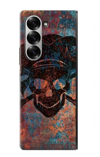 W3895 Pirate Skull Metal Case Cover Custodia e Flip Case per Samsung Galaxy Z Fold 7
