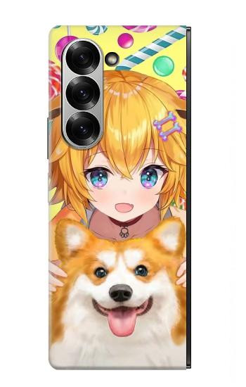 W3918 Baby Corgi Dog Corgi Girl Candy Case Cover Custodia e Flip Case per Samsung Galaxy Z Fold 7