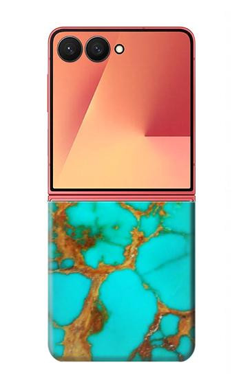 W2688 Aqua Copper Turquoise Gemstone Graphic Case Cover Custodia e Flip Case per Samsung Galaxy Z Flip 7