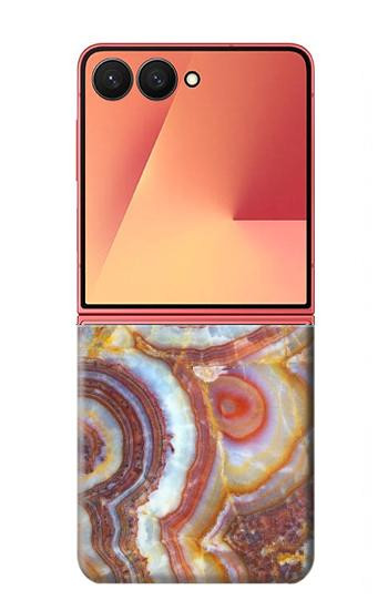 W3034 Colored Marble Texture Printed Case Cover Custodia e Flip Case per Samsung Galaxy Z Flip 7