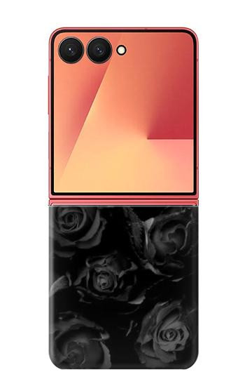 W3153 Black Roses Case Cover Custodia e Flip Case per Samsung Galaxy Z Flip 7