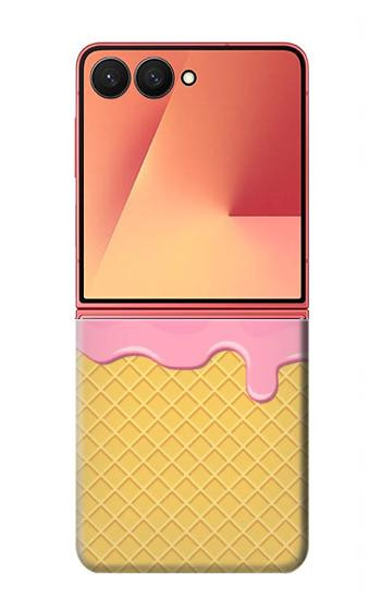 W3939 Ice Cream Cute Smile Case Cover Custodia e Flip Case per Samsung Galaxy Z Flip 7
