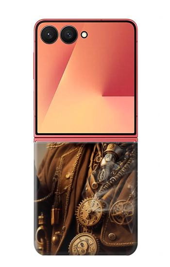 W3949 Steampunk Skull Smoking Case Cover Custodia e Flip Case per Samsung Galaxy Z Flip 7