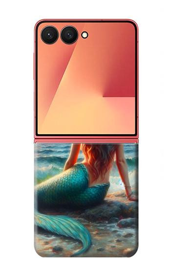W4006 Oil Painting Mermaid Case Cover Custodia e Flip Case per Samsung Galaxy Z Flip 7