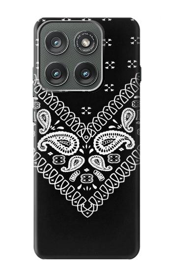 W3363 Bandana Black Pattern Case Cover Custodia e Flip Case per Motorola Edge (2025) W3363 Bandana Black Pattern Case Cover Custodia e Flip Case per Motorola Edge (2025)