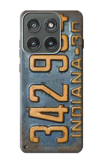 W3750 Vintage Vehicle Registration Plate Case Cover Custodia e Flip Case per Motorola Edge (2025)