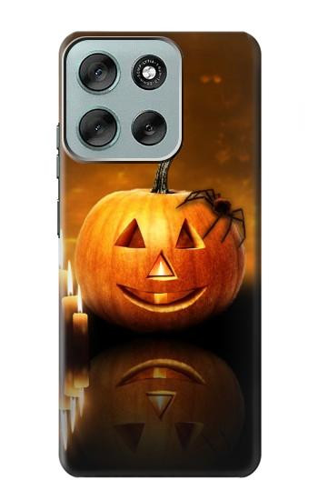W1083 Pumpkin Spider Candles Halloween Case Cover Custodia e Flip Case per Motorola Moto G56 W1083 Pumpkin Spider Candles Halloween Case Cover Custodia e Flip Case per Motorola Moto G56