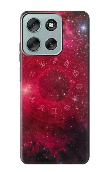 W3368 Zodiac Red Galaxy Case Cover Custodia e Flip Case per Motorola Moto G56