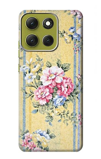 W2229 Vintage Flowers Case Cover Custodia e Flip Case per Motorola Moto G86 W2229 Vintage Flowers Case Cover Custodia e Flip Case per Motorola Moto G86