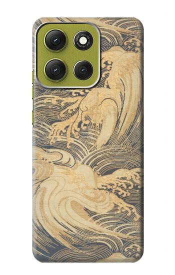 W2680 Japan Art Obi With Stylized Waves Case Cover Custodia e Flip Case per Motorola Moto G86 W2680 Japan Art Obi With Stylized Waves Case Cover Custodia e Flip Case per Motorola Moto G86