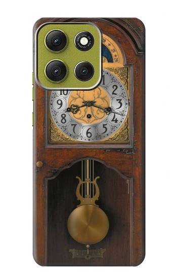W3173 Grandfather Clock Antique Wall Clock Case Cover Custodia e Flip Case per Motorola Moto G86