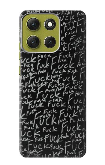 W3478 Funny Words Blackboard Case Cover Custodia e Flip Case per Motorola Moto G86