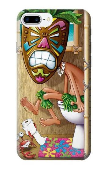 W1702 Tiki Man Toilet Case Cover Custodia e Flip Case per iPhone 7 Plus, iPhone 8 Plus