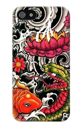 W0605 Yakuza Tattoo Case Cover Custodia e Flip Case per iPhone 5 5S SE