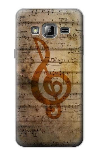 W2368 Sheet Music Notes Case Cover Custodia e Flip Case per Samsung Galaxy J3 (2016)