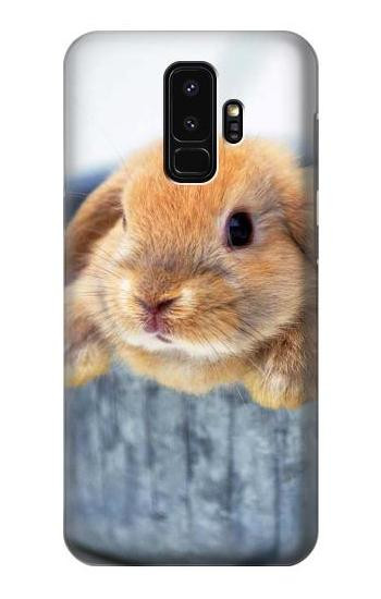 W0242 Cute Rabbit Case Cover Custodia e Flip Case per Samsung Galaxy S9 Plus