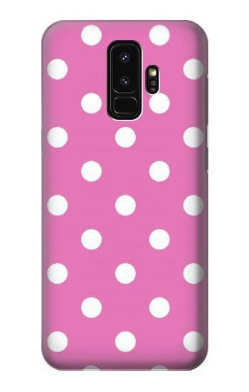 W2358 Pink Polka Dots Case Cover Custodia e Flip Case per Samsung Galaxy S9 Plus