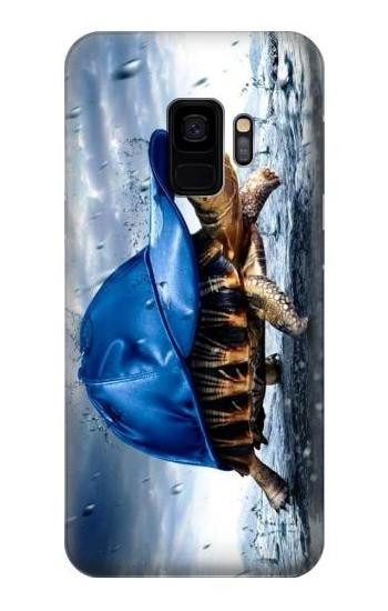 W0084 Turtle in the Rain Case Cover Custodia e Flip Case per Samsung Galaxy S9