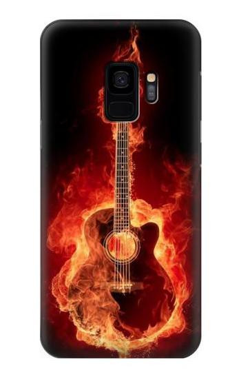 W0415 Fire Guitar Burn Case Cover Custodia e Flip Case per Samsung Galaxy S9